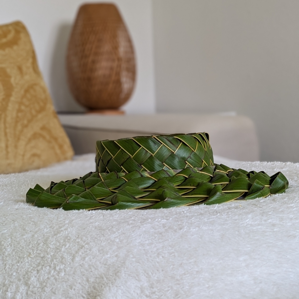 Hawaiian Coconut Leaf Hat - Picture 2 of 14